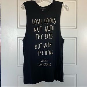 Shakespeare Quote Muscle Tank - Size M - Forever 21